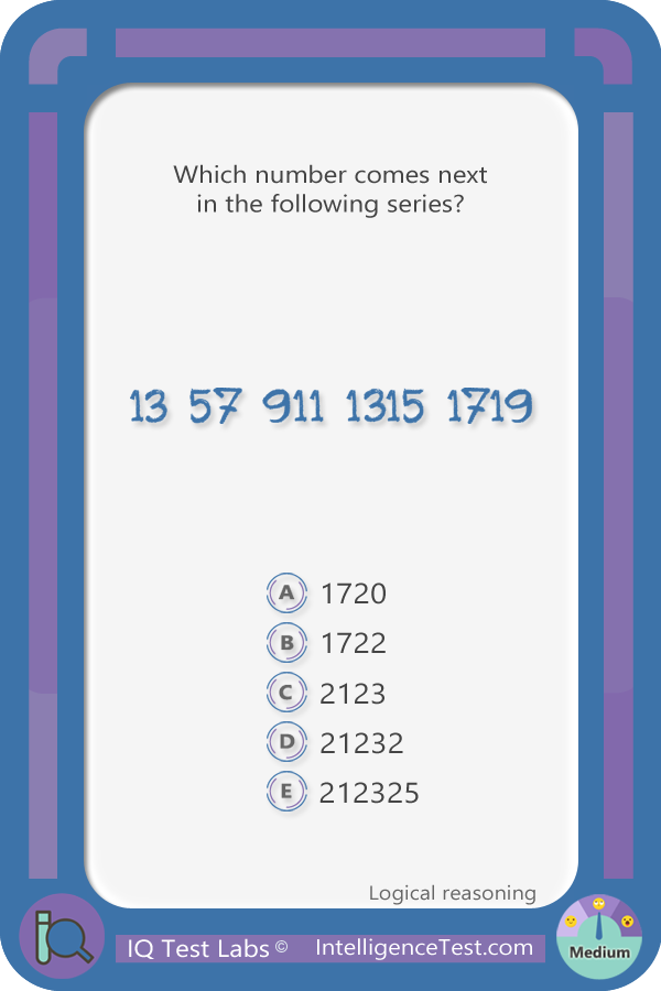 Which number comes next in the following series?