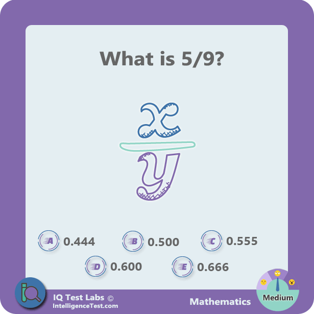 What is 5/9?
