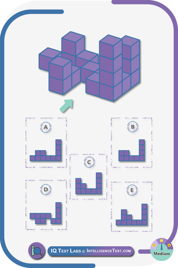 Find the correct side view of the blocks.